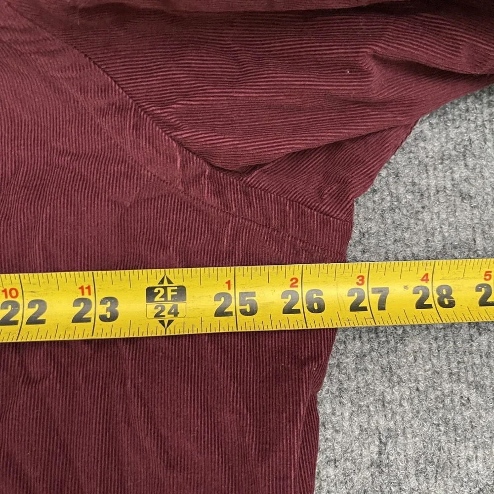 Polo Ralph Lauren Corduroy Cord Shirt Mens Sz 2XL Burgundy Button Long Sleeve